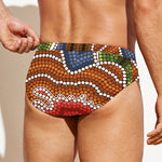Australian Aboriginal Art Print Men's Swim Briefs