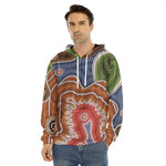 Australian Aboriginal Art Print Men's Velvet Pullover Hoodie