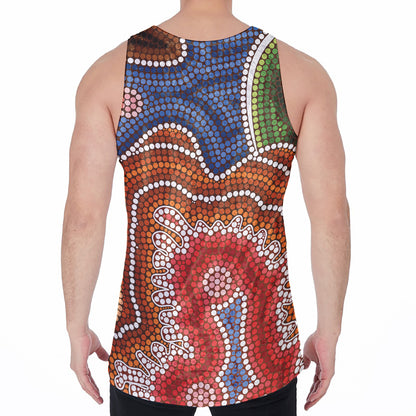 Australian Aboriginal Art Print Men's Velvet Tank Top