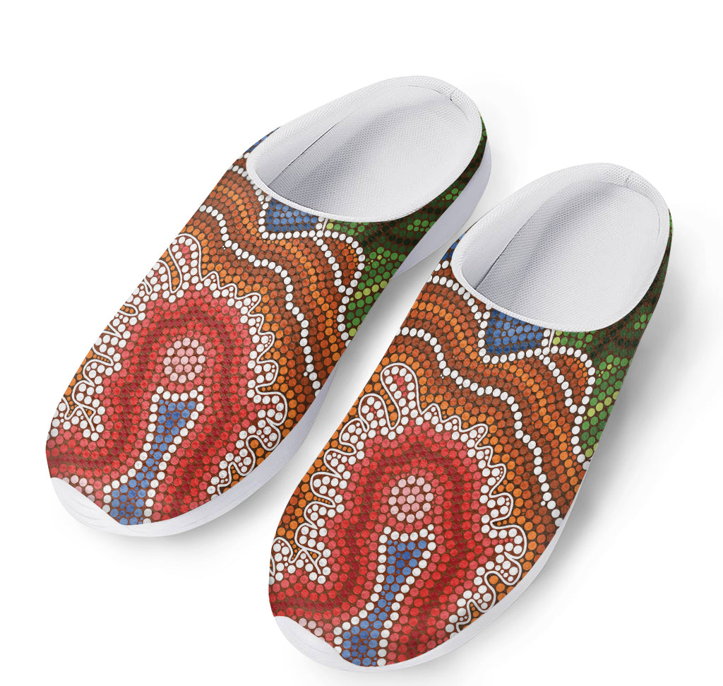 Australian Aboriginal Art Print Mesh Casual Shoes