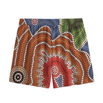 Australian Aboriginal Art Print Mesh Shorts