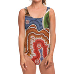 Australian Aboriginal Art Print One Piece Swimsuit