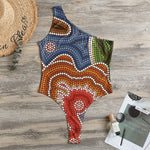 Australian Aboriginal Art Print One Shoulder Bodysuit