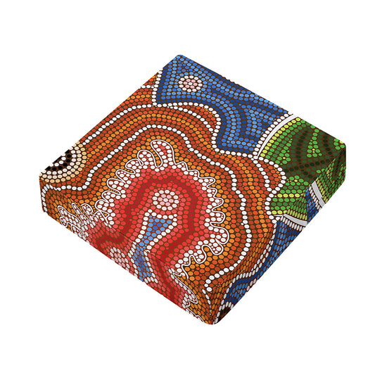 Australian Aboriginal Art Print Outdoor Seat Cushion Cover
