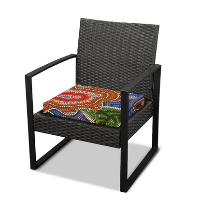 Australian Aboriginal Art Print Outdoor Seat Cushion Cover