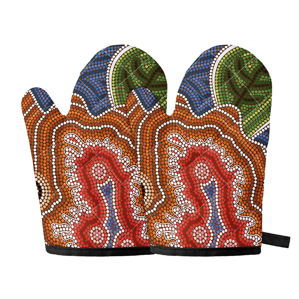 Australian Aboriginal Art Print Oven Mitts