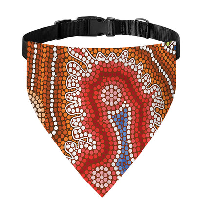 Australian Aboriginal Art Print Over The Collar Dog Bandana