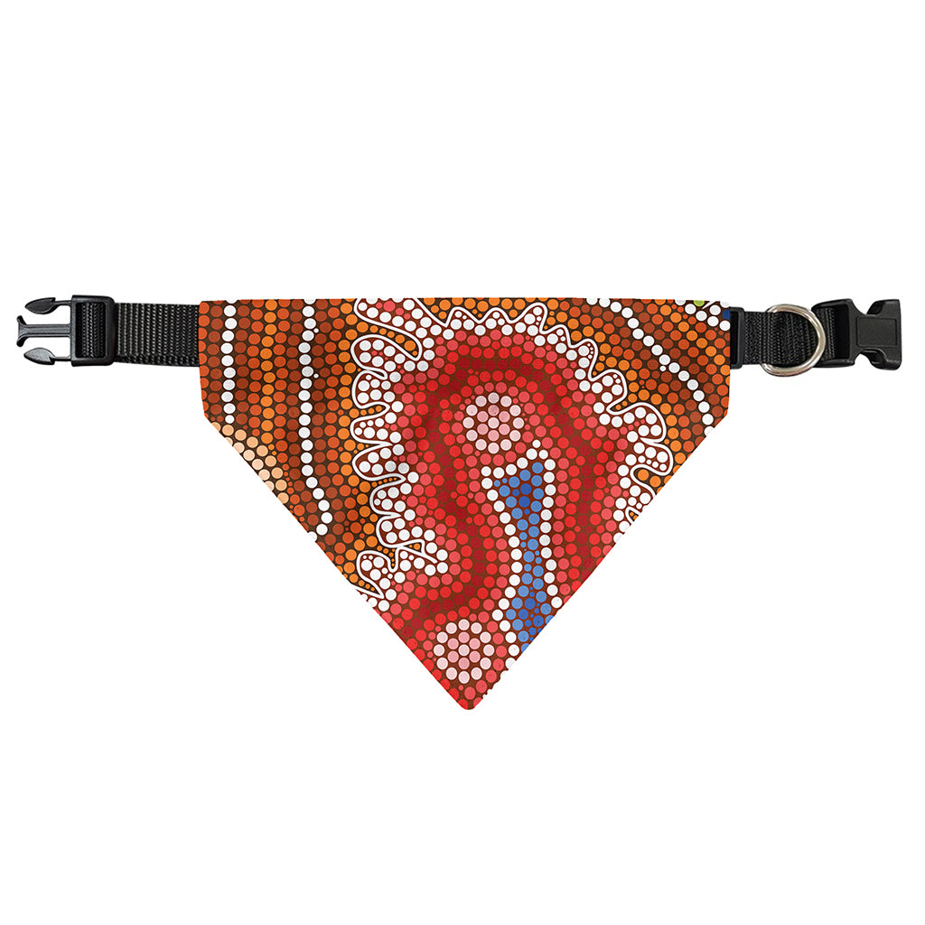Australian Aboriginal Art Print Over The Collar Dog Bandana