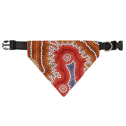 Australian Aboriginal Art Print Over The Collar Dog Bandana