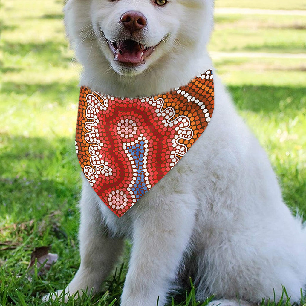 Australian Aboriginal Art Print Over The Collar Dog Bandana