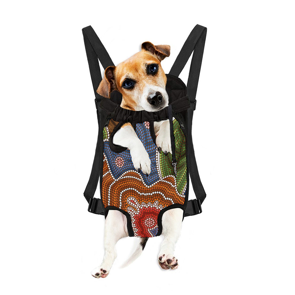 Australian Aboriginal Art Print Pet Carrier Backpack