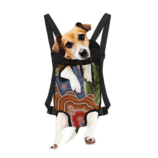 Australian Aboriginal Art Print Pet Carrier Backpack