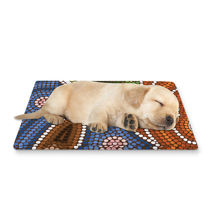 Australian Aboriginal Art Print Pet Cooling Mat Cover
