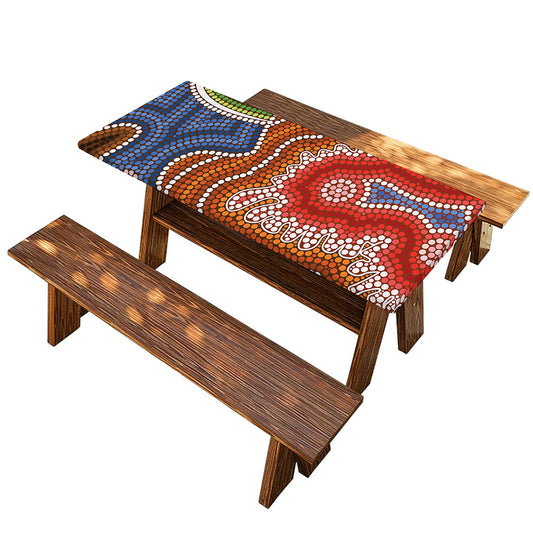 Australian Aboriginal Art Print Picnic Table Cover