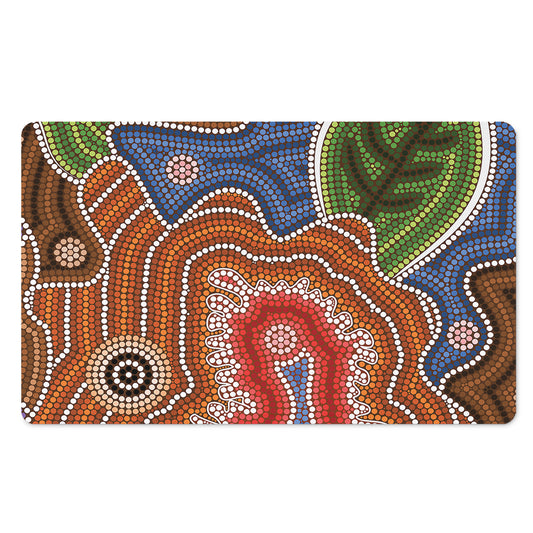 Australian Aboriginal Art Print Polyester Doormat