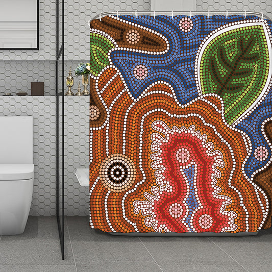 Australian Aboriginal Art Print Polyester Shower Curtain