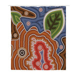 Australian Aboriginal Art Print Polyester Shower Curtain