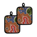 Australian Aboriginal Art Print Pot Holders