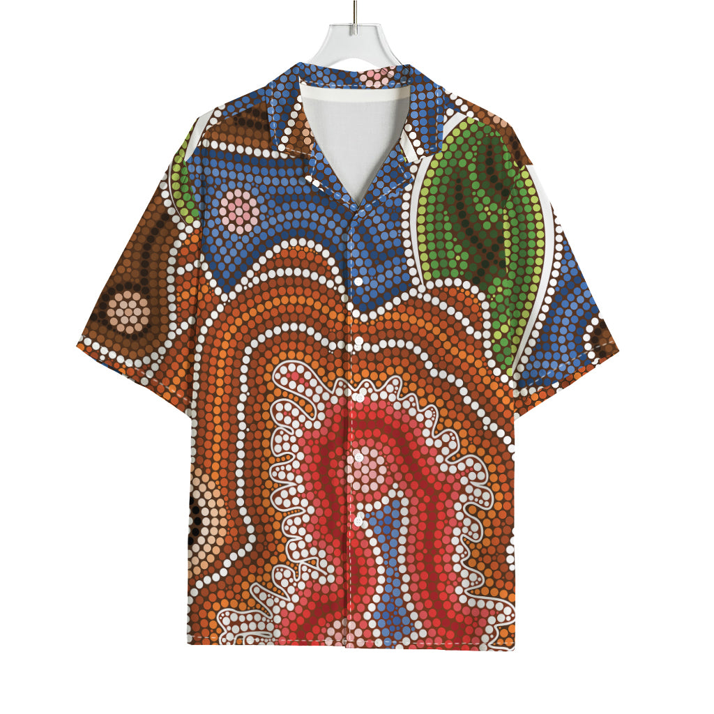 Australian Aboriginal Art Print Rayon Hawaiian Shirt
