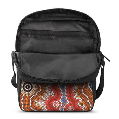 Australian Aboriginal Art Print Rectangular Crossbody Bag