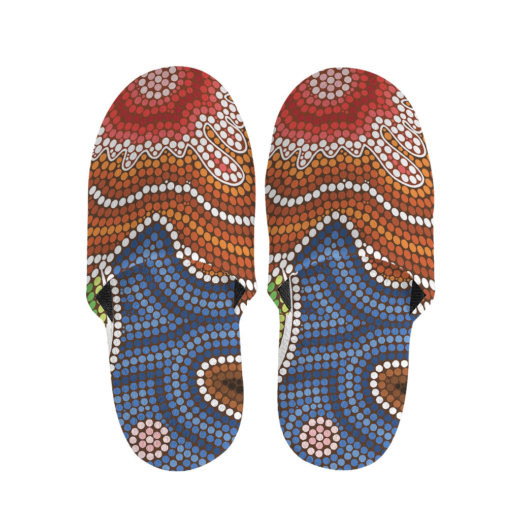 Australian Aboriginal Art Print Slippers