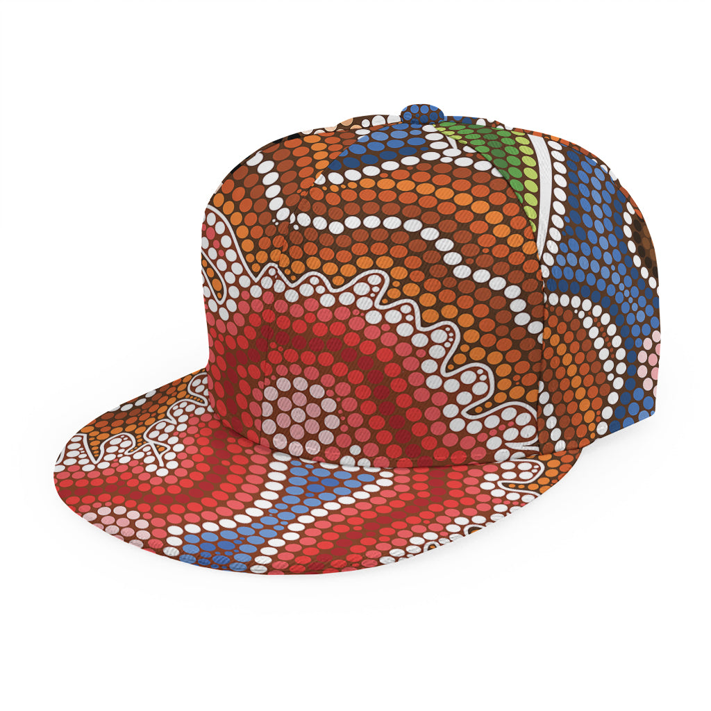 Australian Aboriginal Art Print Snapback Cap