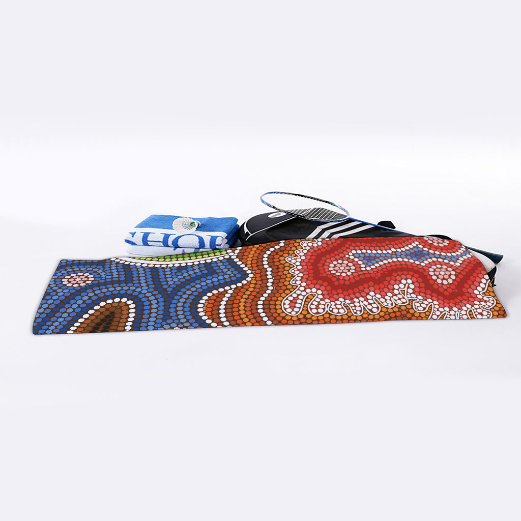 Australian Aboriginal Art Print Sports Towel