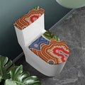 Australian Aboriginal Art Print Toilet Lid And Tank Cover Set