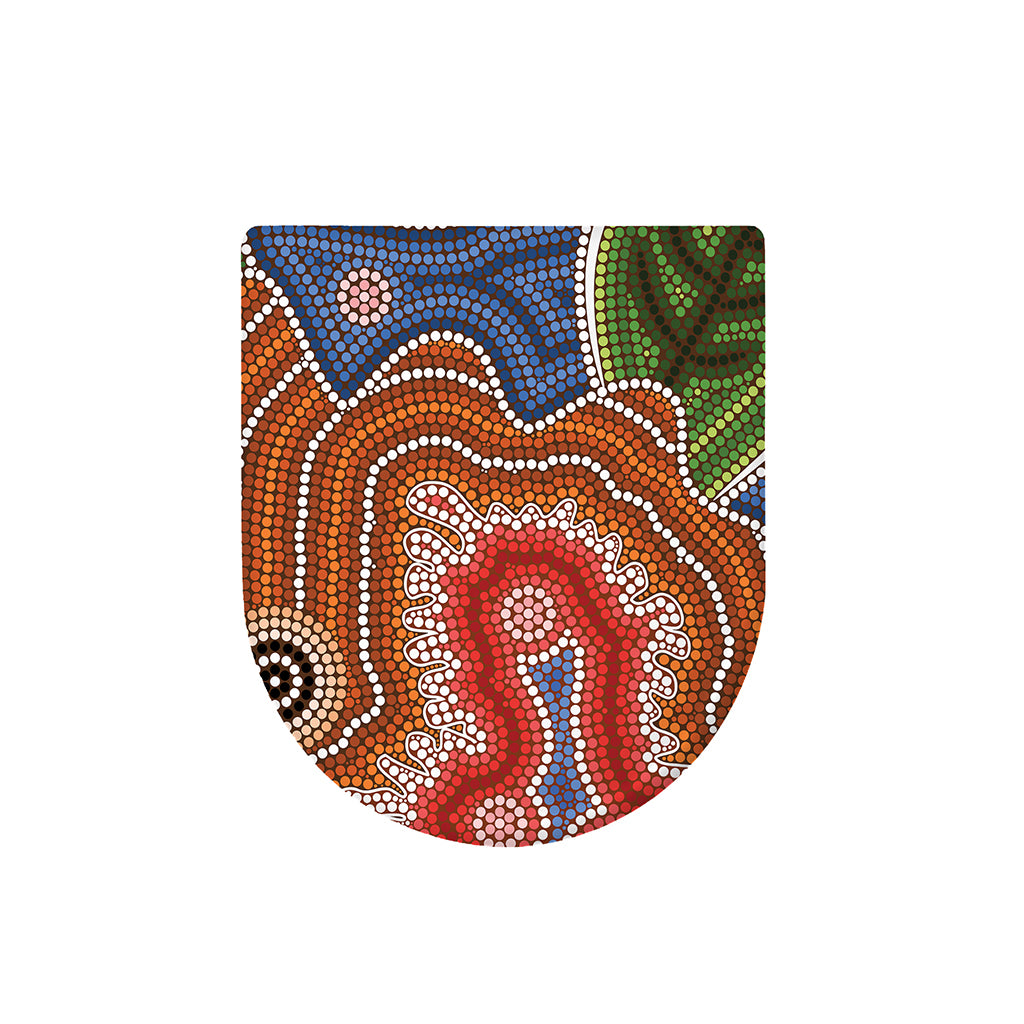Australian Aboriginal Art Print Toilet Lid Cover