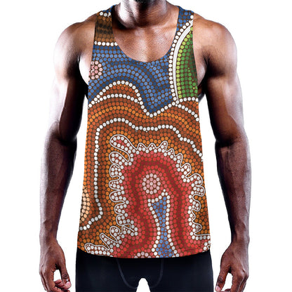 Australian Aboriginal Art Print Training Tank Top