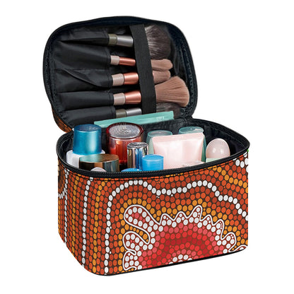 Australian Aboriginal Art Print Travel Makeup Bag