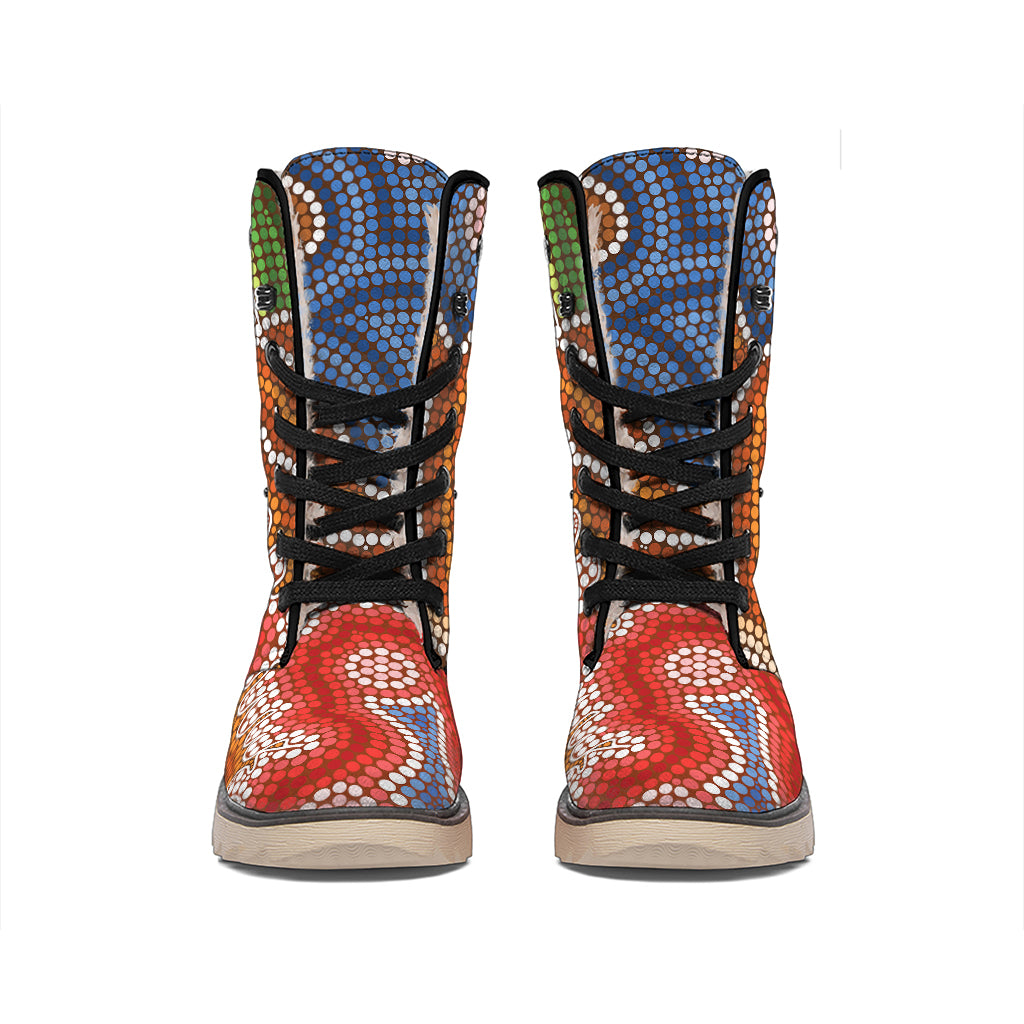 Australian Aboriginal Art Print Winter Boots