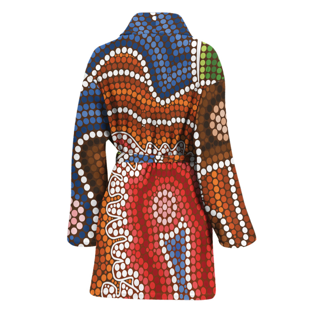 Australian Aboriginal Art Print Women's Bathrobe