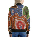 Australian Aboriginal Art Print Women's Bomber Jacket