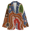 Australian Aboriginal Art Print Women's Cotton Blazer