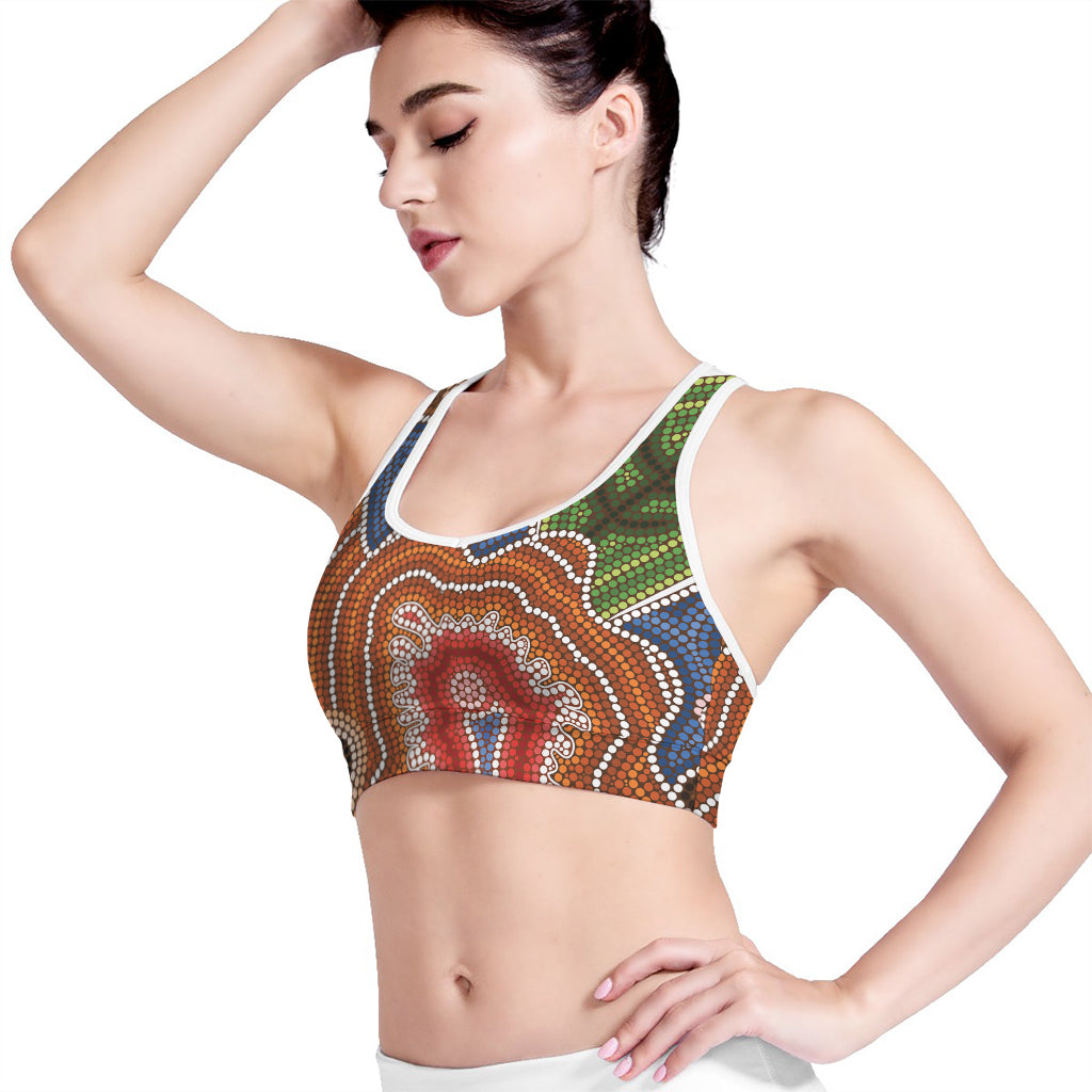 Australian Aboriginal Art Print Women's Sports Bra