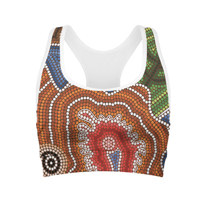 Australian Aboriginal Art Print Women's Sports Bra