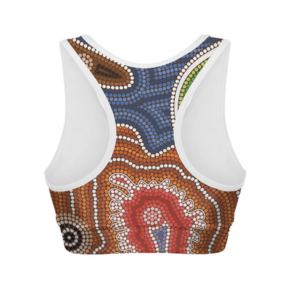 Australian Aboriginal Art Print Women's Sports Bra