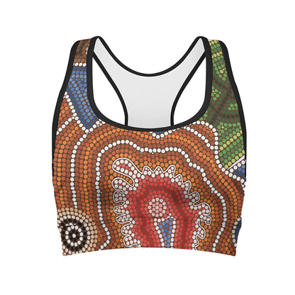 Australian Aboriginal Art Print Women's Sports Bra