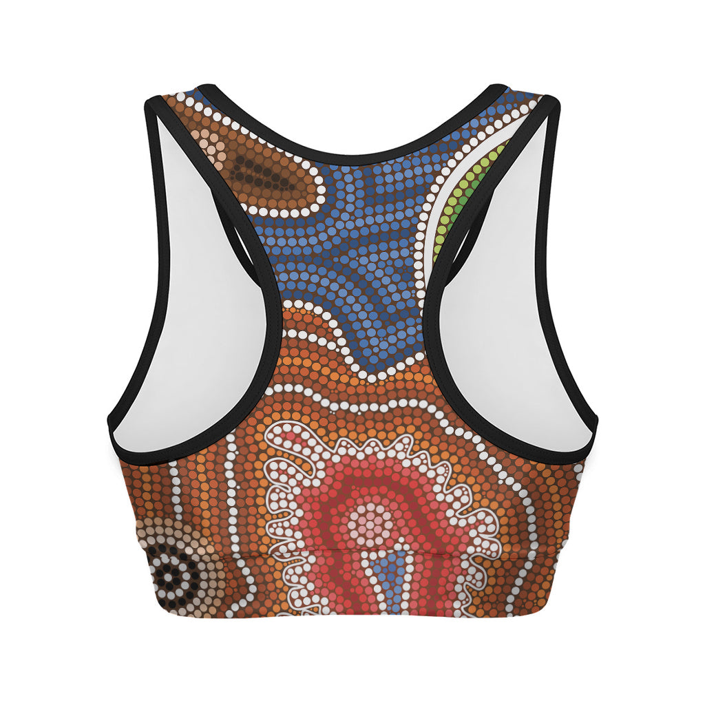 Australian Aboriginal Art Print Women's Sports Bra