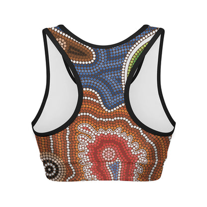 Australian Aboriginal Art Print Women's Sports Bra