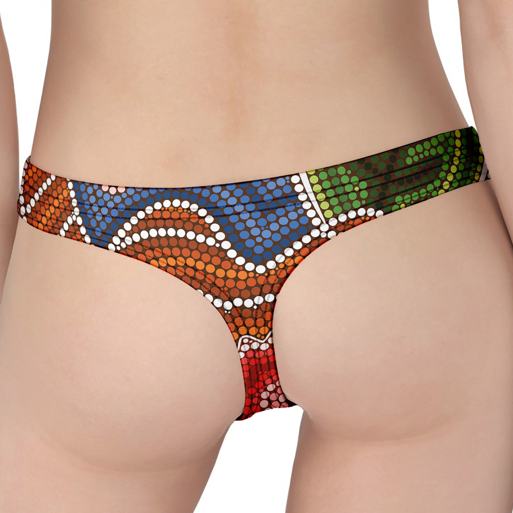 Australian Aboriginal Art Print Women's Thong