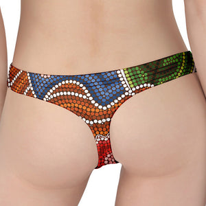 Australian Aboriginal Art Print Women's Thong