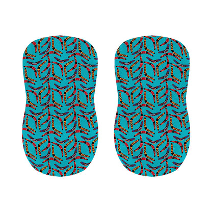 Australian Aboriginal Boomerang Print Bar Stool Covers