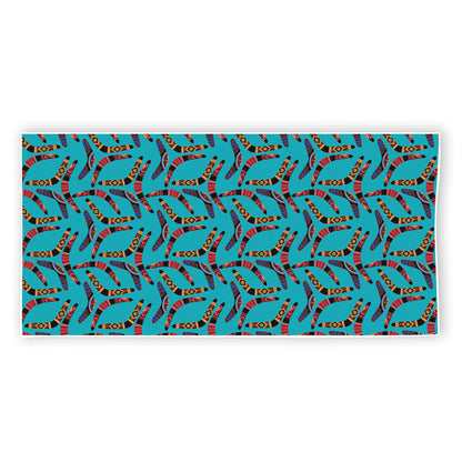 Australian Aboriginal Boomerang Print Beach Towel