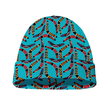 Australian Aboriginal Boomerang Print Beanie