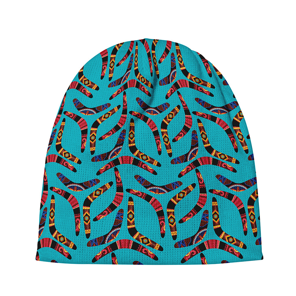 Australian Aboriginal Boomerang Print Beanie