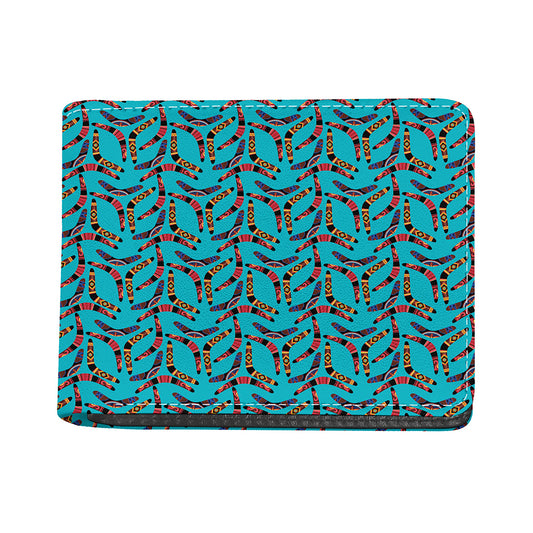 Australian Aboriginal Boomerang Print Bifold Wallet