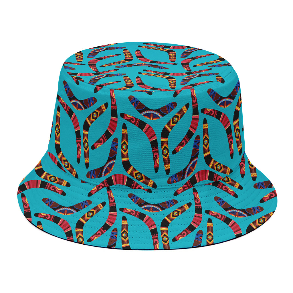 Australian Aboriginal Boomerang Print Bucket Hat