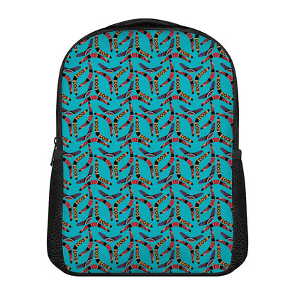 Australian Aboriginal Boomerang Print Casual Backpack
